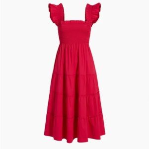 Hill House Home - The Ellie Nap Dress - Raspberry Red Poplin - XS